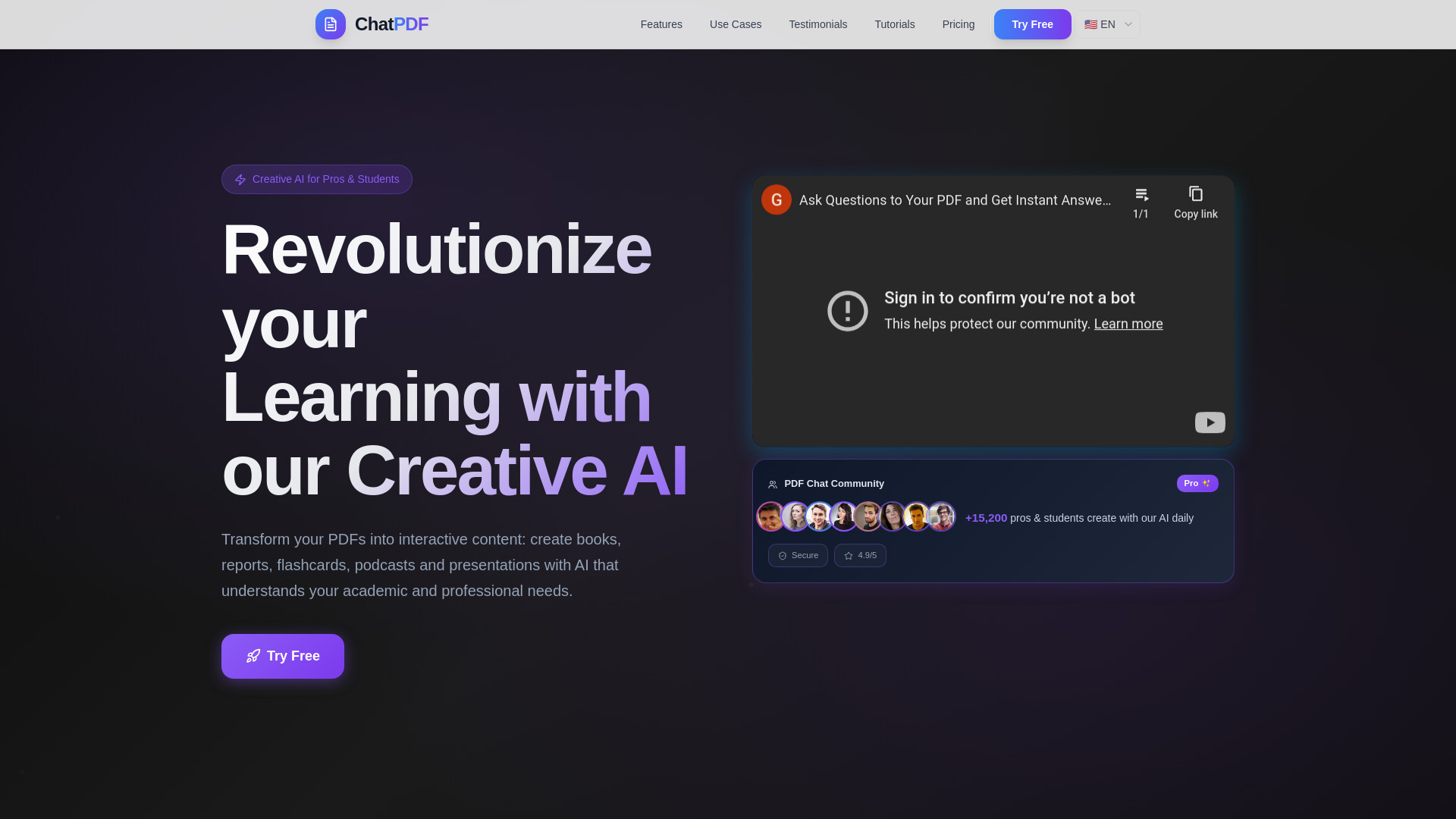 PDF GLAMZN AI screenshot