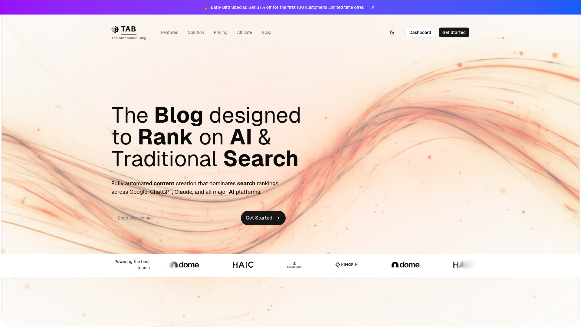 Tab - The Automated Blog screenshot