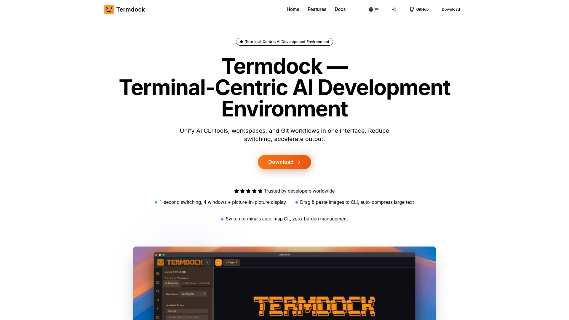 Termdock screenshot