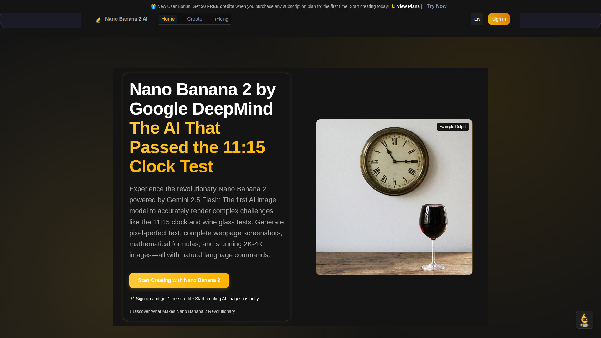 Free Nano Banana 2 AI - Google Nano Banana 2 Image model screenshot