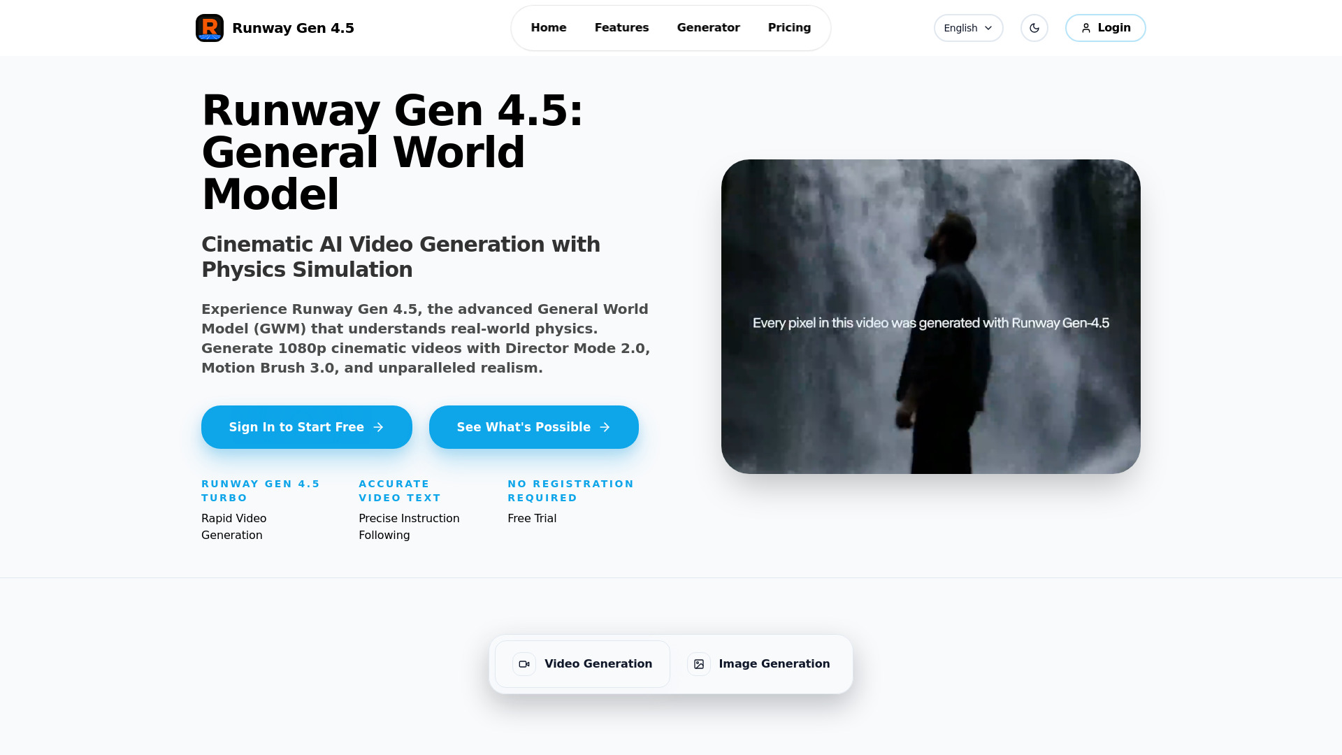 Runway Gen 4.5 screenshot