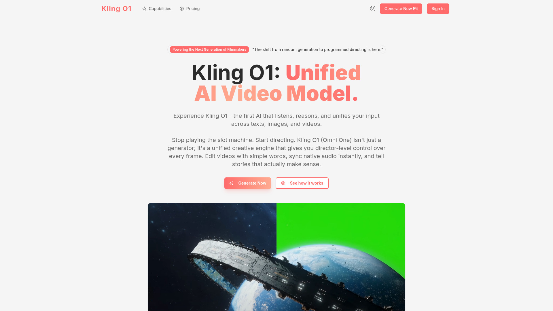 Kling O1 screenshot
