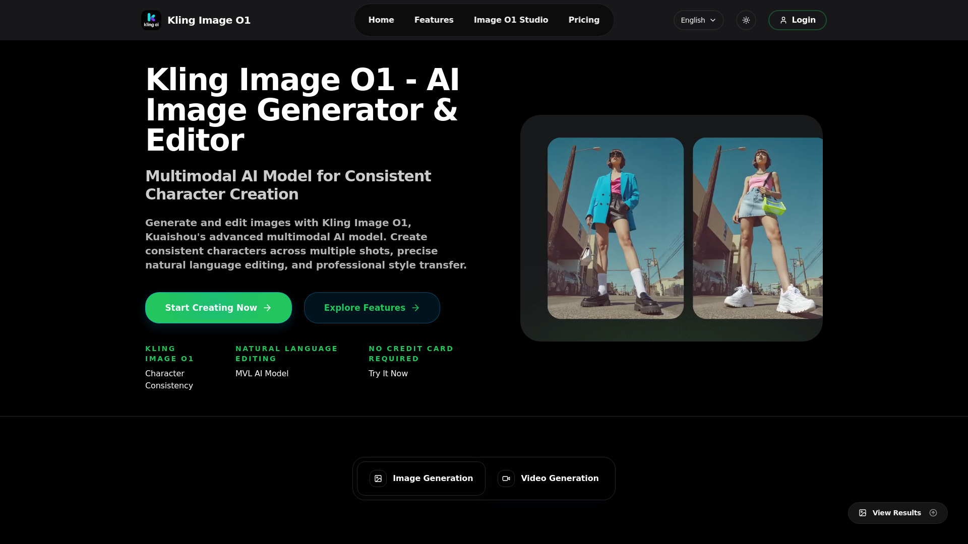 Kling Image O1 screenshot